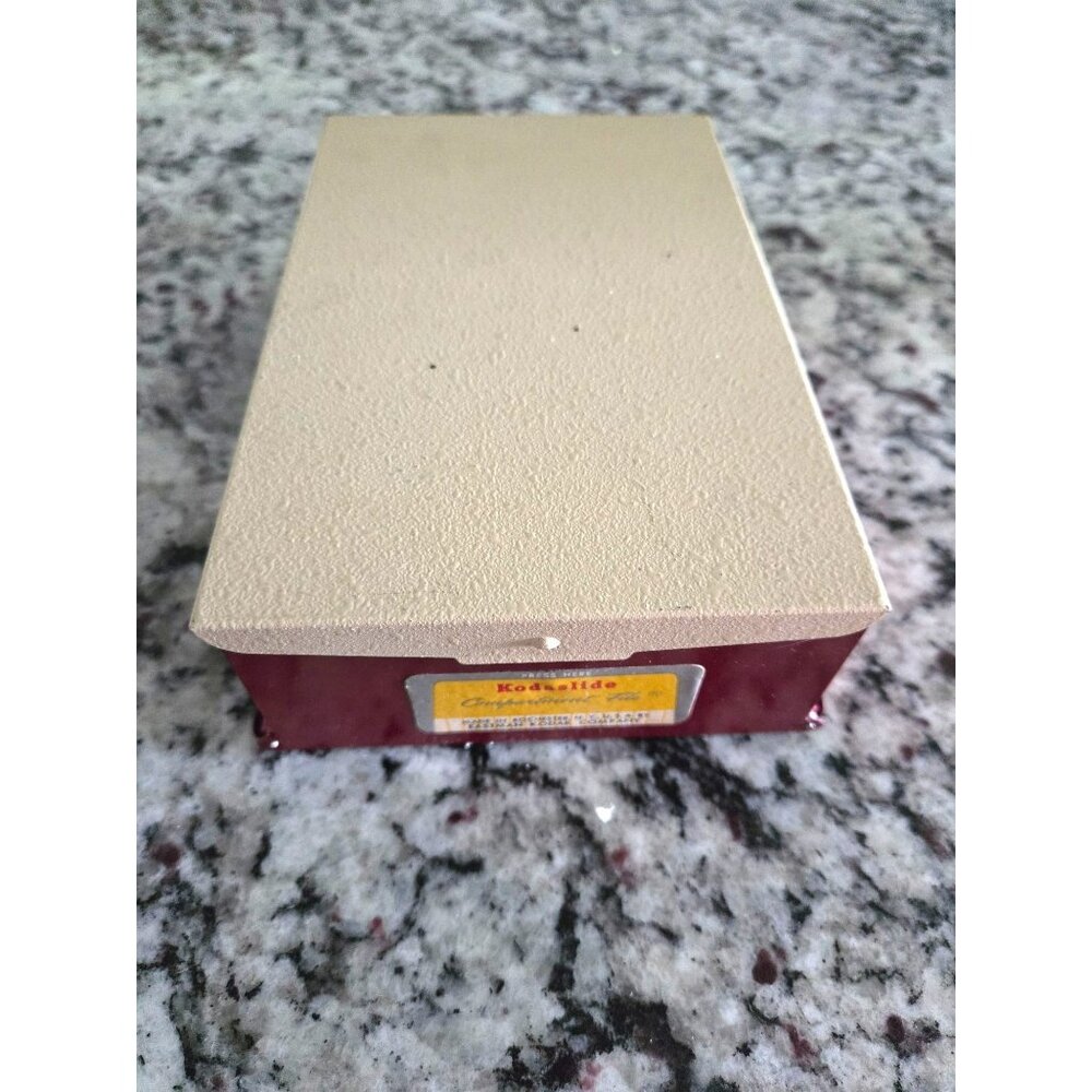 Vintage Kodak compartment file box picture slide metal box red/tan - Picture 1 of 8